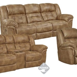 Marcelina Almond Power Reclining Sofa Loveseat Recliner