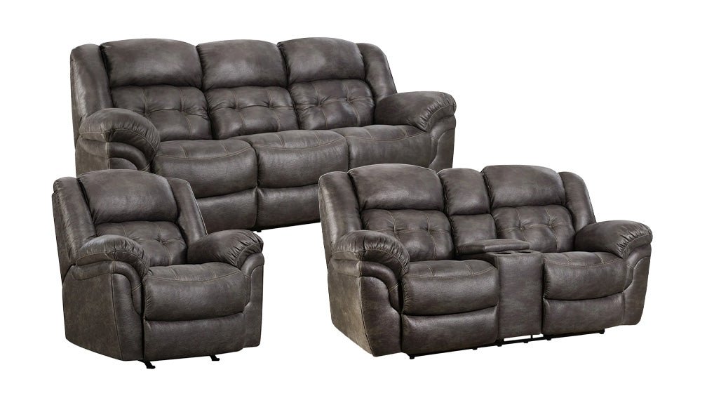 3pc Marcelina Charcoal P1 Power Reclining Set