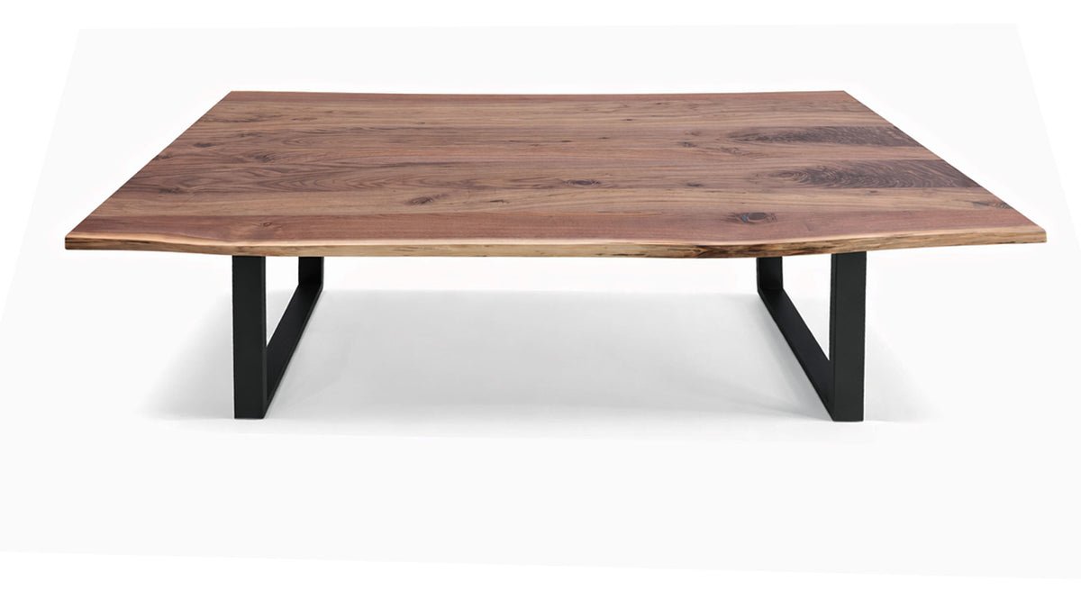 84" Live Edge Solid Black Walnut Slab Dining Table