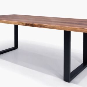 84" Live Edge Solid Black Walnut Slab Dining Table