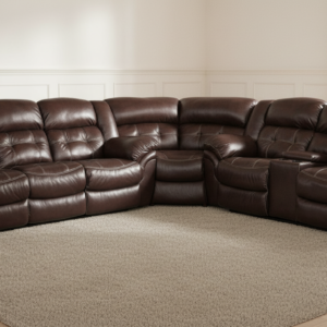 Achieve Leather Manual Reclining Sectional