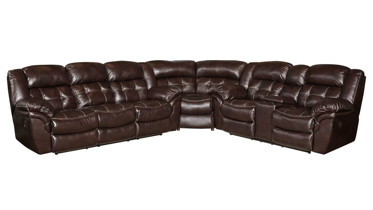 Achieve Leather Manual Reclining 3pc Sectional