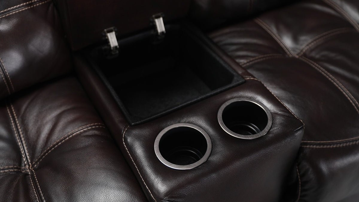 Achieve Leather P1 Power Reclining Loveseat w/Console