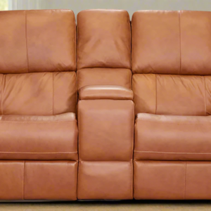 Big Spring Saddle Brown Leather Power Reclining Loveseat