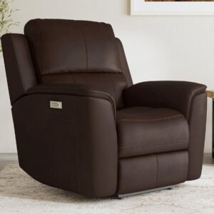 Big Spring Umber Brown Leather Match Zero Gravity Recliner