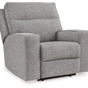 Biscoe - Power Recliner Adj Headrest - Pewter