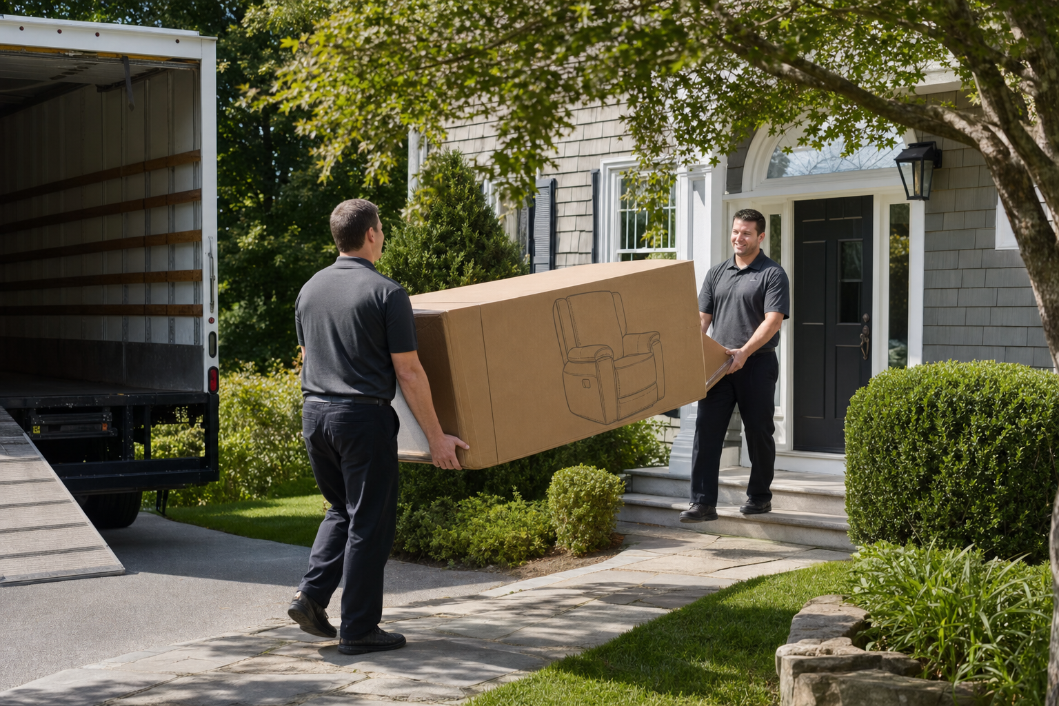 Furniture delivery truck