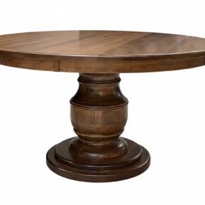 Burlington 60" Round Solid Maple Wood Baluster Pedestal Dining Table