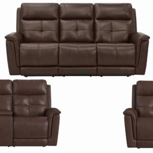 Cloud Nine Stitch Brown Leather Power Reclining Collection