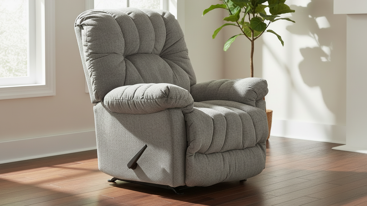 Conen Spruce Manual Rocker Recliner – Upholstered Living Room Chair Made in USA