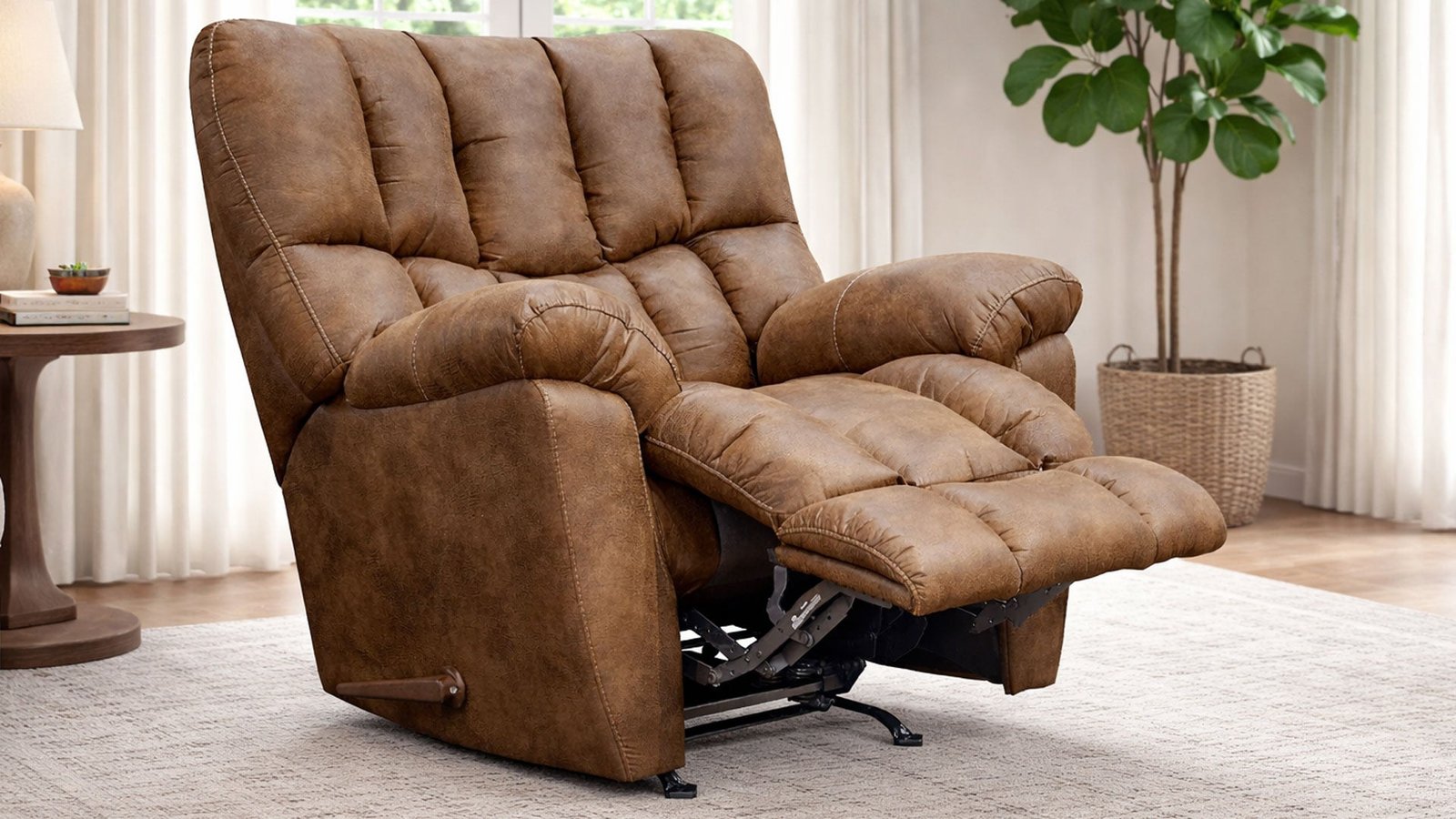 Copperstown Elk Manual Rocker Recliner – Upholstered Living Room Chair Made in USA | Gallery Furniture