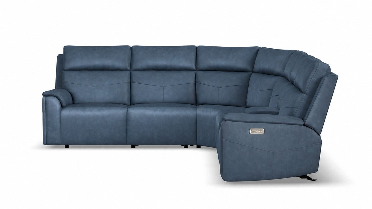 Cougar Admiral Blue P5 Power Modular Reclining 6pc Sectional w/Zero Gravity