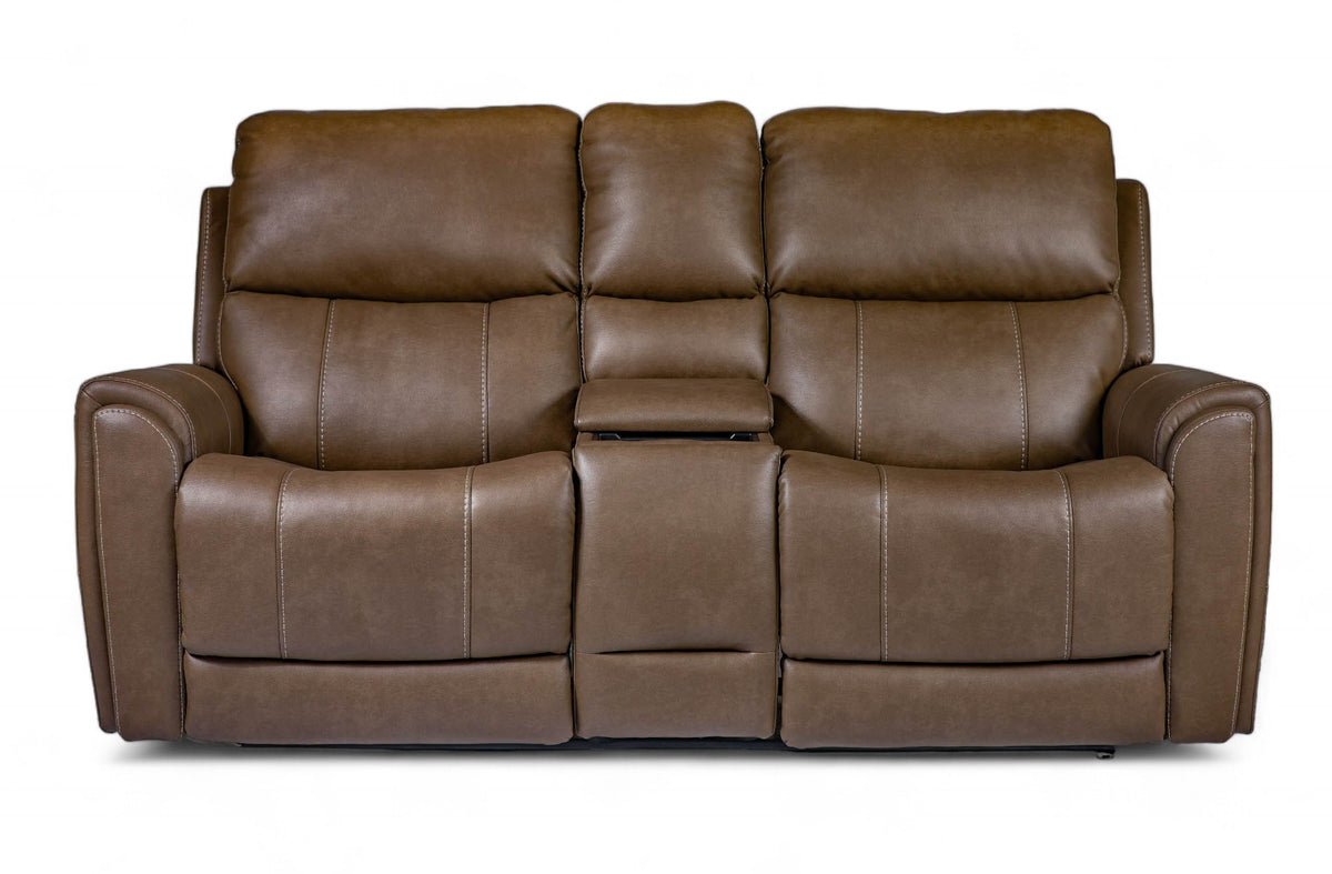 Cougar Cappuccino P3 Power Reclining Loveseat w/Console