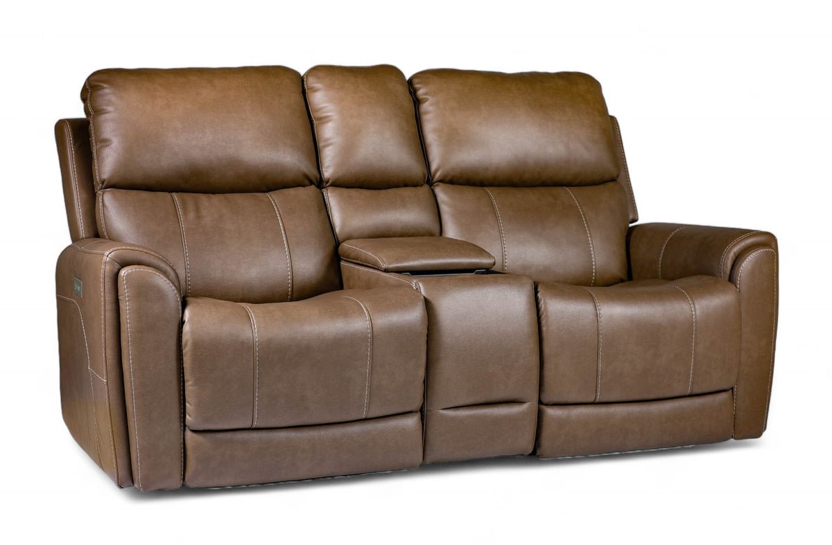 Cougar Cappuccino P3 Power Reclining Loveseat w/Console