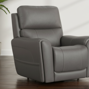 Cougar Dark Grey Power Recliner Performance Fabric Upholstered