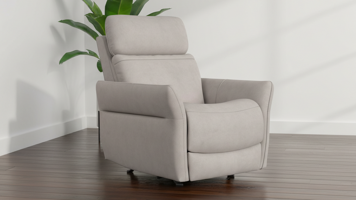 Cougar Pheasant Gray Power Rocker Recliner – Performance Fabric Upholstered Living Room Chair with Heat & Massage