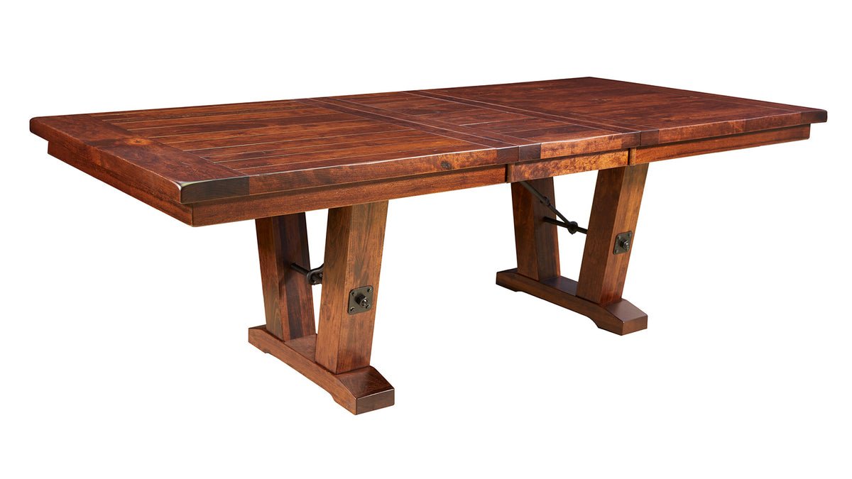 Crosby 72"-90" Solid Black Cherry Wood Expandable Dining Table