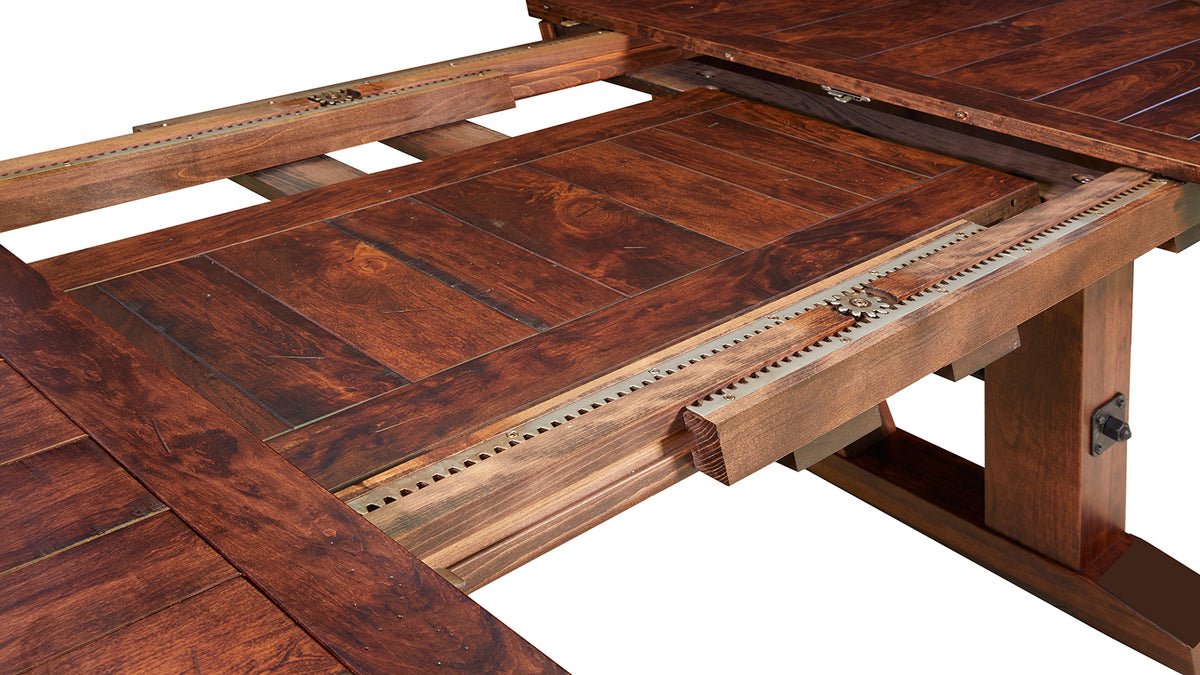 Crosby 72"-90" Solid Black Cherry Wood Expandable Dining Table