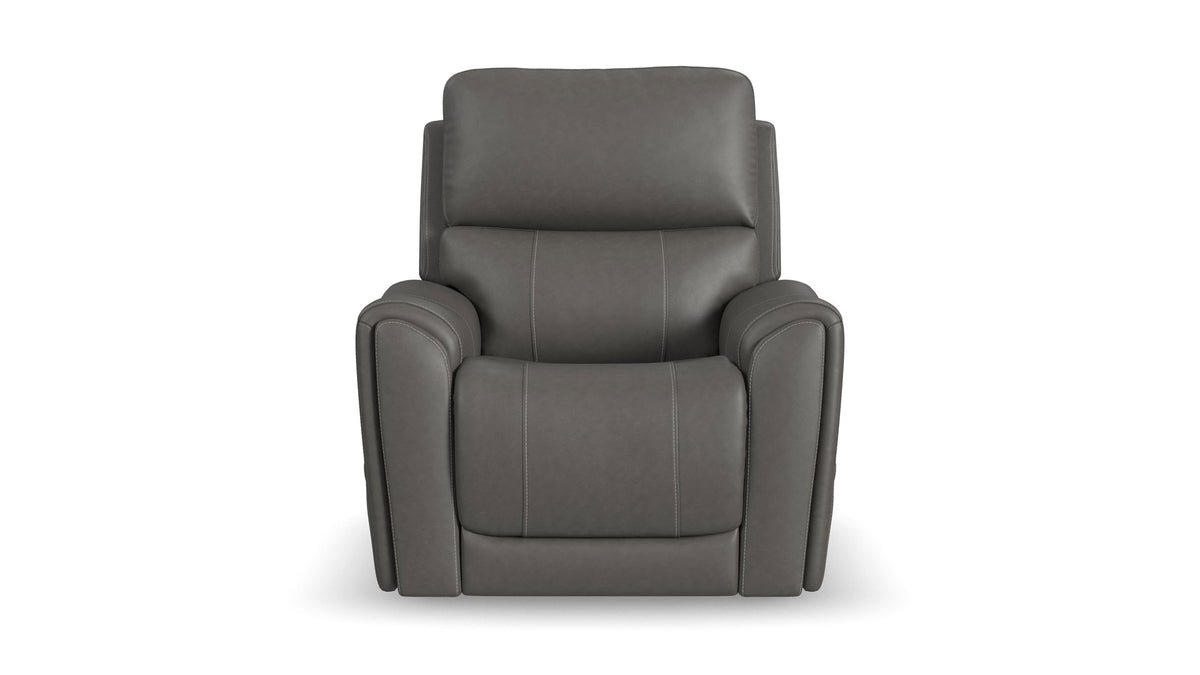 Flexsteel Cougar Dark Grey P5 Power Lift Recliner – Heat & Massage with MackArmor Fabric