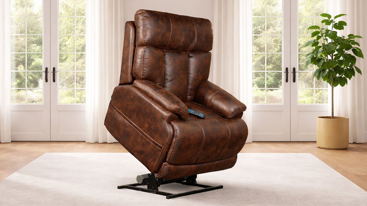 Flexsteel Mesquite P3 Power Lift Recliner – Power Headrest & Lumbar with Blue Steel Spring™