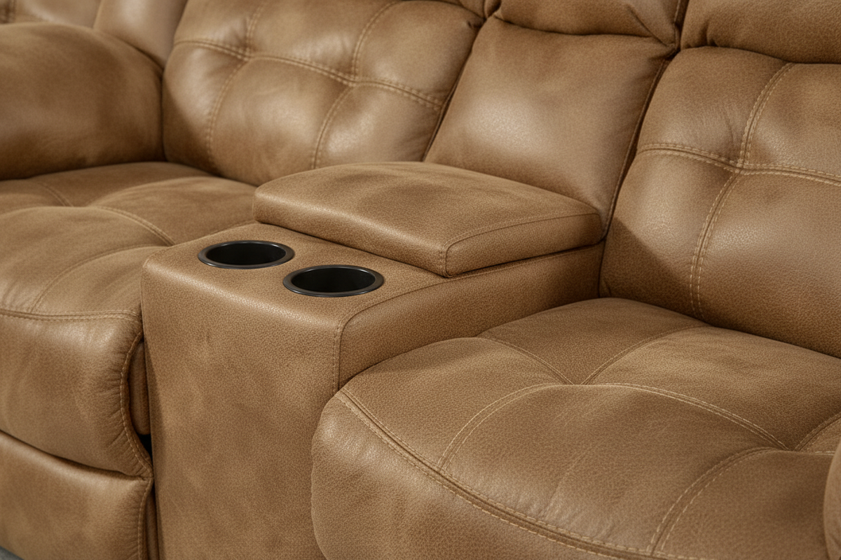 Frontier Almond Manual Reclining 3pc Sectional
