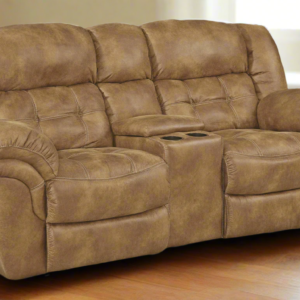 Frontier Almond Power Reclining Loveseat W Console