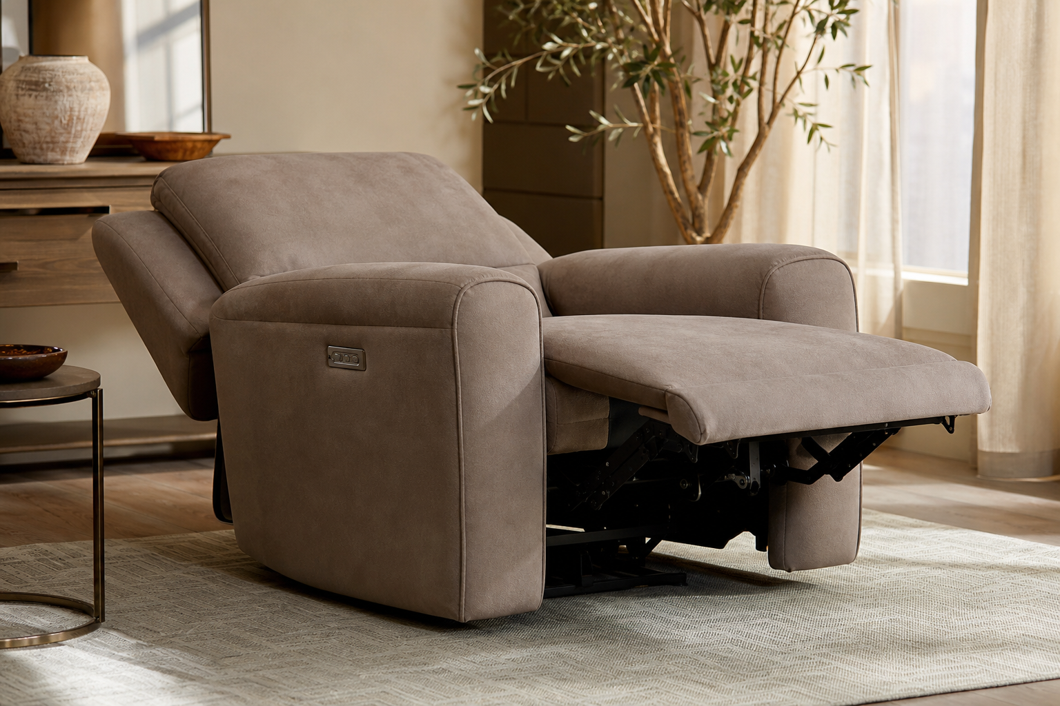 Beadel - Power Recliner Adjustable Headrest - Smoke gallery