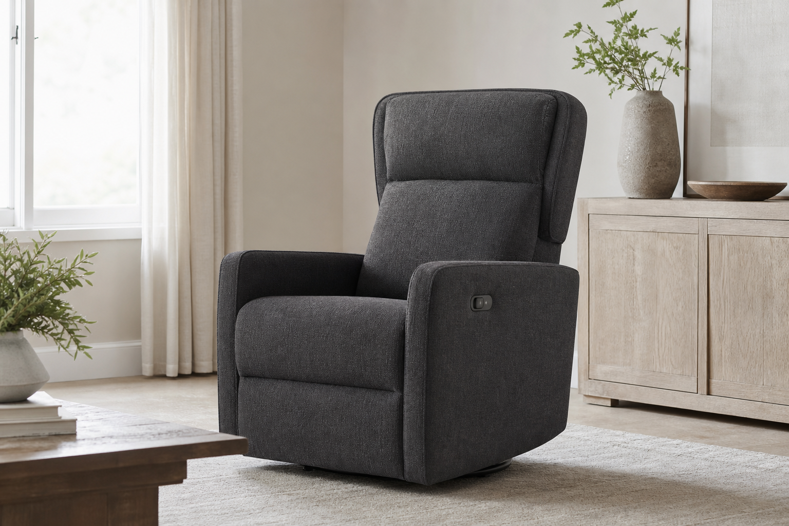 Beadel - Power Recliner Adjustable Headrest - Smoke gallery