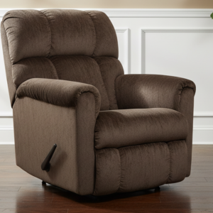 Godiva Manual Rocker Recliner Brown Upholstered Living Room