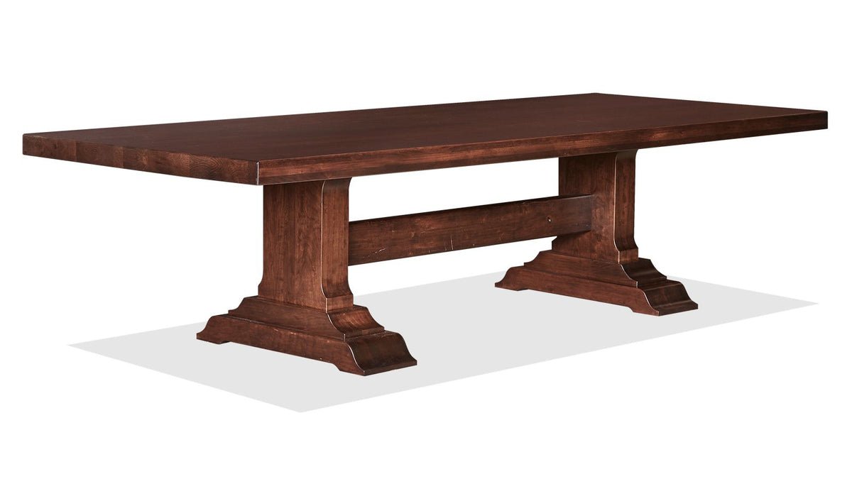 Huntsville 120in Solid Black Cherry Trestle Table
