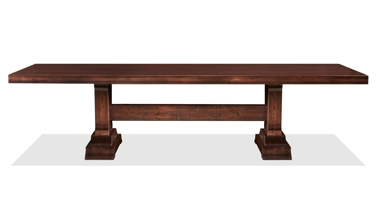 Huntsville 120in Solid Black Cherry Trestle Table