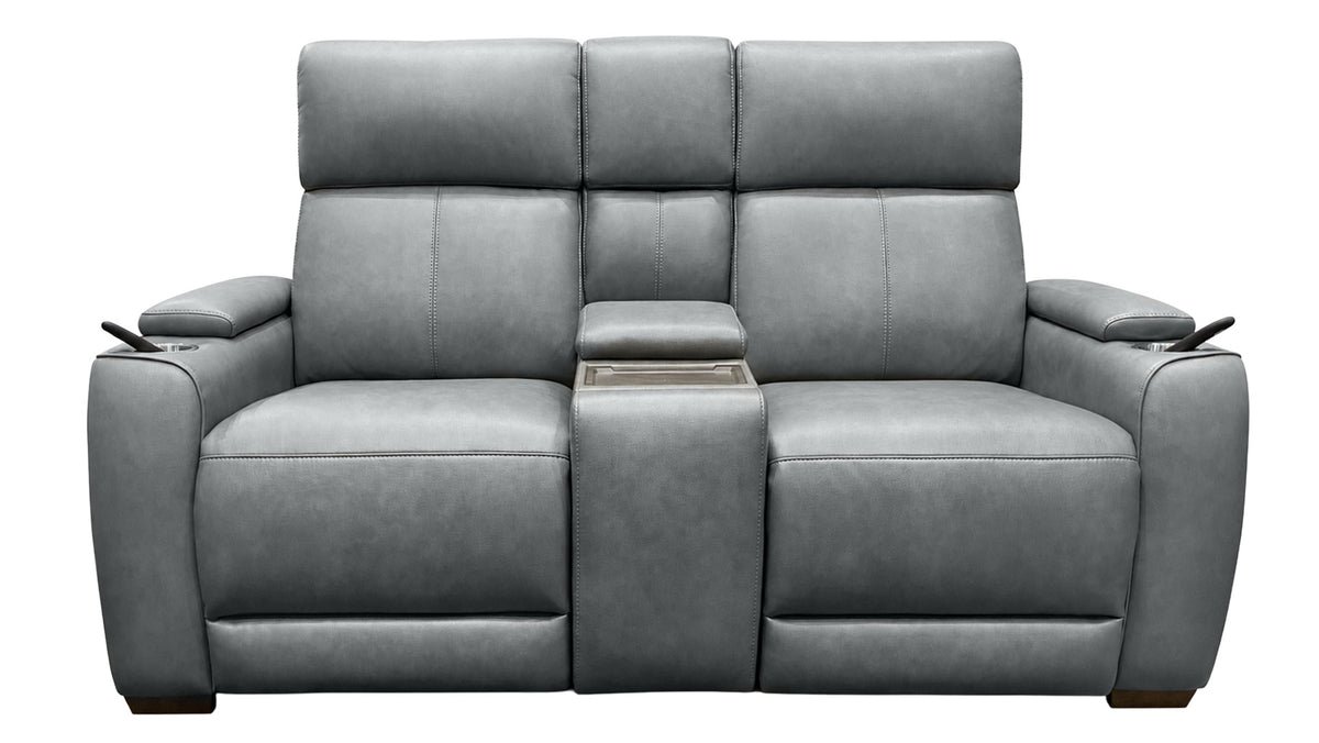Mac Pulse P6 Charcoal Grey Power Loveseat with Immersive Sound | Performance Fabric