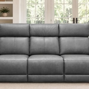 Mac Pulse Charcoal Grey Power Reclining Sofa With
