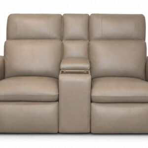 Macpulse Immersive Sound Power Motion Leather Loveseat