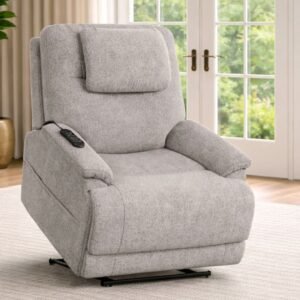 Maczcliner Jr Dove Grey Compact Power Lift Recliner