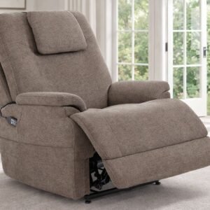 Maczcliner Umber Grey Power Lift Sleep Chair Zero Recliner