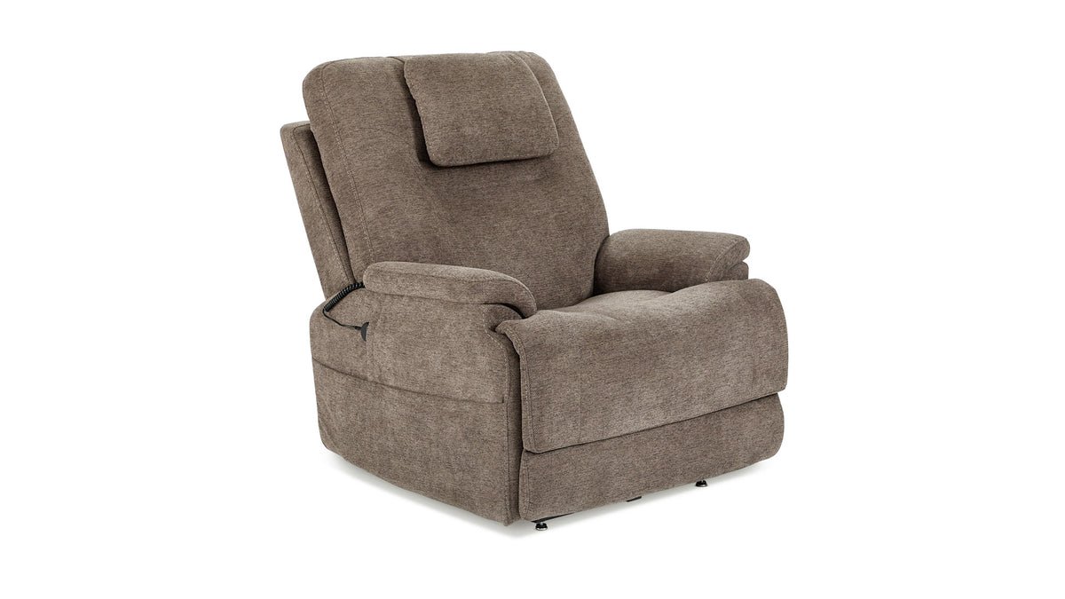 MacZcliner Umber Grey P5 Power Lift Sleep Chair – Zero Gravity Recliner | Heat & Massage