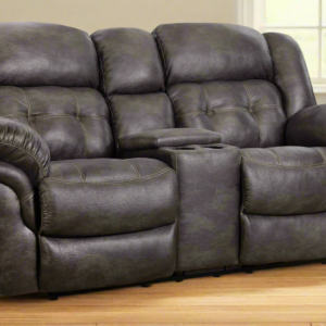 Marcelina Charcoal Manual Reclining Loveseat W Console