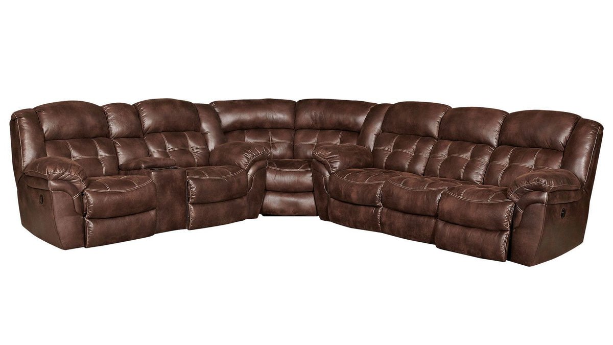 Marcelina Espresso Manual Reclining 3pc Sectional