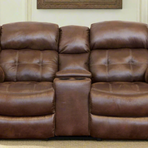 Marcelina Espresso Manual Reclining Loveseat W Console