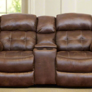 Marcelina Espresso Power Reclining Loveseat W Console