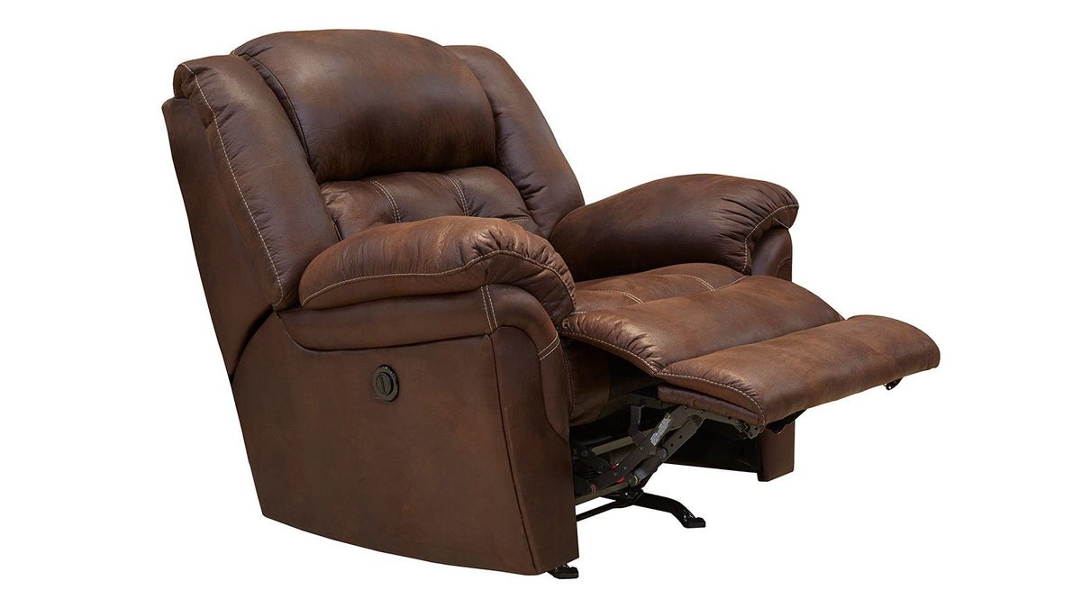 Marcelina Espresso Power Rocker Recliner – Upholstered Living Room Chair Made in USA