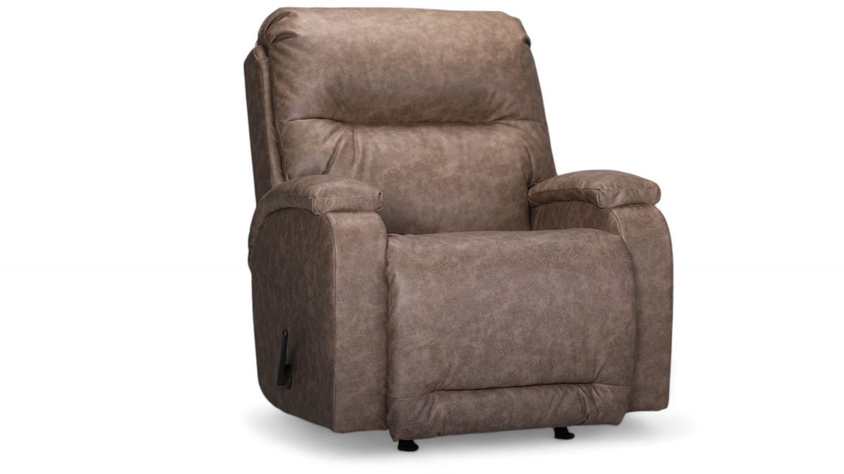 Maverly Mushroom Manual Rocker Recliner – Upholstered Living Room Chair Made in USA
