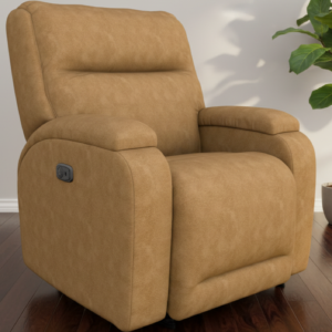 Maverly Pecan Power Rocker Recliner Upholstered Living Room