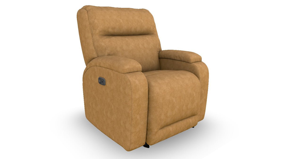 Maverly Pecan Power Rocker Recliner – Upholstered Living Room Chair Made in USA