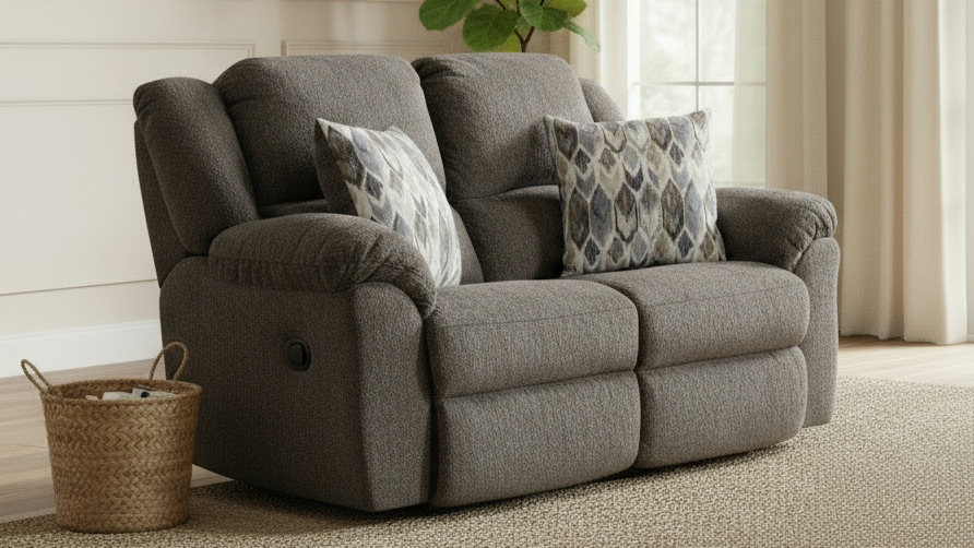 Newport Clove Reclining Loveseat