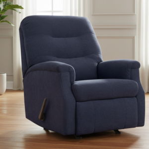 Parkway Navy Manual Rocker Recliner Upholstered Living Room
