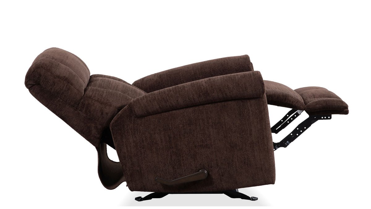 Perfect Match Classic Buffalo Brown Manual Rocker Recliner – Upholstered Living Room Chair
