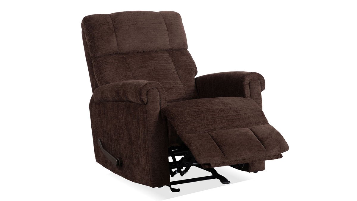 Perfect Match Classic Buffalo Brown Manual Rocker Recliner – Upholstered Living Room Chair