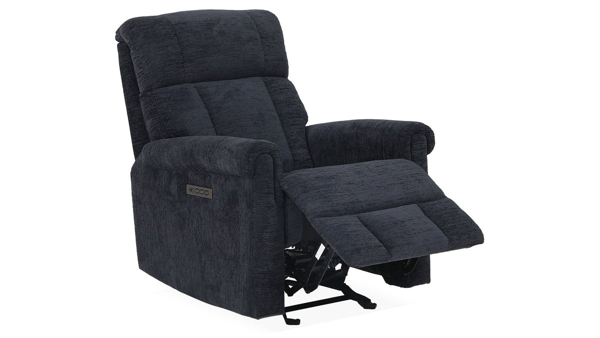 Perfect Match Classic Nocturne Blue Power Rocker Recliner – Upholstered Living Room Chair